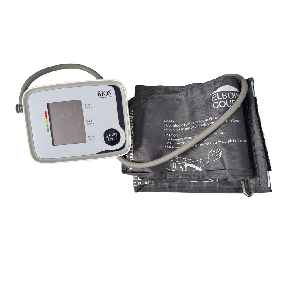 BIOS Diagnostics Digital Upper Arm Blood Pressure Monitor with Adjustable‎ Cuff